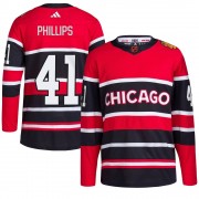 Adidas Chicago Blackhawks 41 Isaak Phillips Authentic Red Reverse Retro 2.0 Youth NHL Jersey