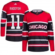Adidas Chicago Blackhawks 11 Taylor Raddysh Authentic Red Reverse Retro 2.0 Youth NHL Jersey