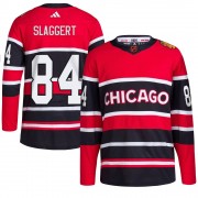 Adidas Chicago Blackhawks 84 Landon Slaggert Authentic Red Reverse Retro 2.0 Youth NHL Jersey