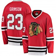 Fanatics Branded Chicago Blackhawks 23 Stu Grimson Premier Red Breakaway Heritage Men's NHL Jersey