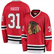 Fanatics Branded Chicago Blackhawks 31 Dominik Hasek Premier Red Breakaway Heritage Men's NHL Jersey