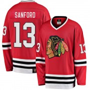 Fanatics Branded Chicago Blackhawks 13 Zach Sanford Premier Red Breakaway Heritage Men's NHL Jersey
