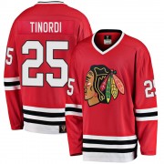 Fanatics Branded Chicago Blackhawks 25 Jarred Tinordi Premier Red Breakaway Heritage Men's NHL Jersey
