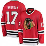 Fanatics Branded Chicago Blackhawks 17 Kenny Wharram Premier Red Breakaway Heritage Men's NHL Jersey