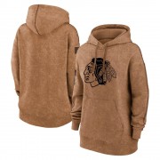 Chicago Blackhawks Brown 2023 Salute to Service Pullover Hoodie