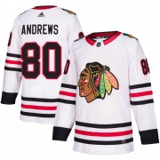 Adidas Chicago Blackhawks 80 Zach Andrews Authentic White Away Men's NHL Jersey