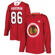 Adidas Chicago Blackhawks 86 Mike Hardman Authentic Red Home Practice Youth NHL Jersey