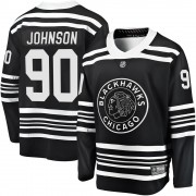 Fanatics Branded Chicago Blackhawks 90 Tyler Johnson Premier Black Breakaway Alternate 2019/20 Youth NHL Jersey