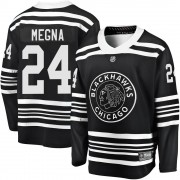 Fanatics Branded Chicago Blackhawks 24 Jaycob Megna Premier Black Breakaway Alternate 2019/20 Youth NHL Jersey