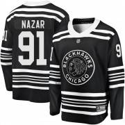 Fanatics Branded Chicago Blackhawks 91 Frank Nazar Premier Black Breakaway Alternate 2019/20 Youth NHL Jersey