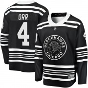 Fanatics Branded Chicago Blackhawks 4 Bobby Orr Premier Black Breakaway Alternate 2019/20 Youth NHL Jersey