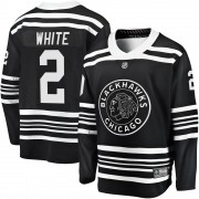 Fanatics Branded Chicago Blackhawks 2 Bill White Premier White Breakaway Black Alternate 2019/20 Youth NHL Jersey