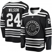 Fanatics Branded Chicago Blackhawks 24 Doug Wilson Premier Black Breakaway Alternate 2019/20 Youth NHL Jersey