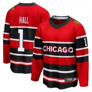 Fanatics Branded Chicago Blackhawks 1 Glenn Hall Red Breakaway Special Edition 2.0 Youth NHL Jersey