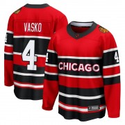 Fanatics Branded Chicago Blackhawks 4 Elmer Vasko Red Breakaway Special Edition 2.0 Youth NHL Jersey