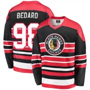 Fanatics Branded Chicago Blackhawks 98 Connor Bedard Premier Red/Black Breakaway Heritage Men's NHL Jersey