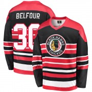 Fanatics Branded Chicago Blackhawks 30 ED Belfour Premier Red/Black Breakaway Heritage Men's NHL Jersey