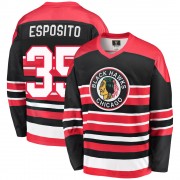 Fanatics Branded Chicago Blackhawks 35 Tony Esposito Premier Red/Black Breakaway Heritage Men's NHL Jersey