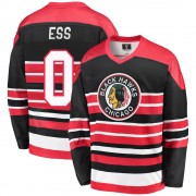 Fanatics Branded Chicago Blackhawks 0 Joshua Ess Premier Red/Black Breakaway Heritage Men's NHL Jersey