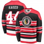 Fanatics Branded Chicago Blackhawks 44 Wyatt Kaiser Premier Red/Black Breakaway Heritage Men's NHL Jersey