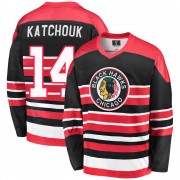 Fanatics Branded Chicago Blackhawks 14 Boris Katchouk Premier Red/Black Breakaway Heritage Men's NHL Jersey
