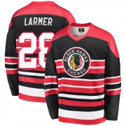 Fanatics Branded Chicago Blackhawks 28 Steve Larmer Premier Red/Black Breakaway Heritage Men's NHL Jersey