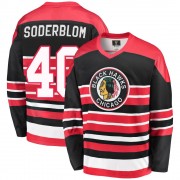 Fanatics Branded Chicago Blackhawks 40 Arvid Soderblom Premier Red/Black Breakaway Heritage Men's NHL Jersey