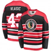 Fanatics Branded Chicago Blackhawks 43 Alex Vlasic Premier Red/Black Breakaway Heritage Men's NHL Jersey