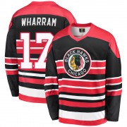 Fanatics Branded Chicago Blackhawks 17 Kenny Wharram Premier Red/Black Breakaway Heritage Men's NHL Jersey