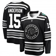 Fanatics Branded Chicago Blackhawks 15 Joey Anderson Black 2019 Winter Classic Breakaway Youth NHL Jersey
