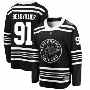 Fanatics Branded Chicago Blackhawks 91 Anthony Beauvillier Black 2019 Winter Classic Breakaway Youth NHL Jersey