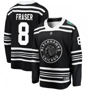 Fanatics Branded Chicago Blackhawks 8 Curt Fraser Black 2019 Winter Classic Breakaway Youth NHL Jersey