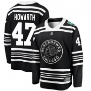 Fanatics Branded Chicago Blackhawks 47 Kale Howarth Black 2019 Winter Classic Breakaway Youth NHL Jersey