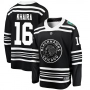 Fanatics Branded Chicago Blackhawks 16 Jujhar Khaira Black 2019 Winter Classic Breakaway Youth NHL Jersey