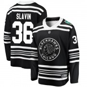Fanatics Branded Chicago Blackhawks 36 Josiah Slavin Black 2019 Winter Classic Breakaway Youth NHL Jersey
