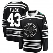 Fanatics Branded Chicago Blackhawks 43 Alex Vlasic Black 2019 Winter Classic Breakaway Youth NHL Jersey
