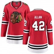 Fanatics Branded Chicago Blackhawks 42 Nolan Allan Red Breakaway Home Women's NHL Jersey