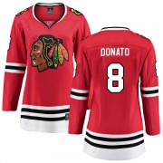 Fanatics Branded Chicago Blackhawks 8 Ryan Donato Red Breakaway Home Women's NHL Jersey