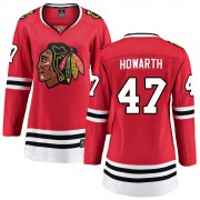 Fanatics Branded Chicago Blackhawks 47 Kale Howarth Red Breakaway Home Women's NHL Jersey