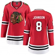Fanatics Branded Chicago Blackhawks 8 Jack Johnson Red Breakaway Home Women's NHL Jersey