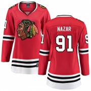 Fanatics Branded Chicago Blackhawks 91 Frank Nazar Red Breakaway Home Women's NHL Jersey