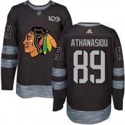 Chicago Blackhawks 89 Andreas Athanasiou Authentic Black 1917-2017 100th Anniversary Men's NHL Jersey