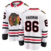 Fanatics Branded Chicago Blackhawks 86 Mike Hardman White Breakaway Away Youth NHL Jersey