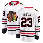 Fanatics Branded Chicago Blackhawks 23 Michael Jordan White Breakaway Away Youth NHL Jersey