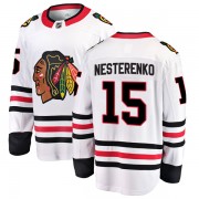 Fanatics Branded Chicago Blackhawks 15 Eric Nesterenko White Breakaway Away Youth NHL Jersey