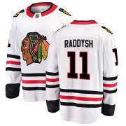 Fanatics Branded Chicago Blackhawks 11 Taylor Raddysh White Breakaway Away Youth NHL Jersey