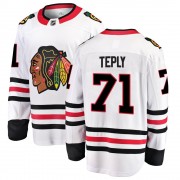 Fanatics Branded Chicago Blackhawks 71 Michal Teply White Breakaway Away Youth NHL Jersey