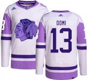 Adidas Chicago Blackhawks 13 Max Domi Authentic Hockey Fights Cancer Youth NHL Jersey