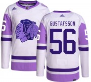 Adidas Chicago Blackhawks 56 Erik Gustafsson Authentic Hockey Fights Cancer Youth NHL Jersey