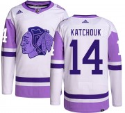 Adidas Chicago Blackhawks 14 Boris Katchouk Authentic Hockey Fights Cancer Youth NHL Jersey